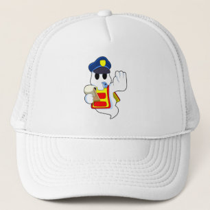 Ghost as Police officer with Whistle Trucker Hat