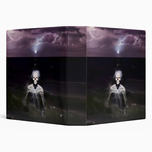 Ghost at Sea - Oil Painting 3 Ring Binder (Background)