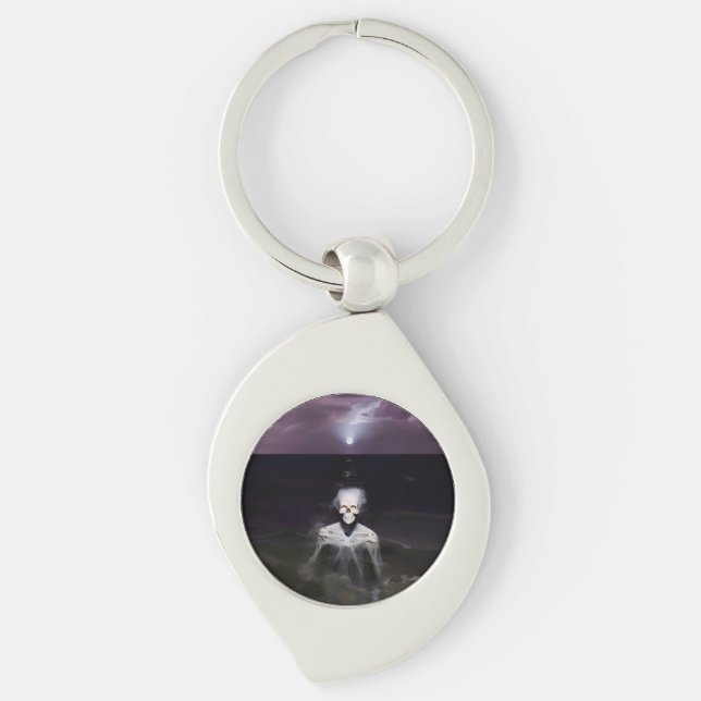 Ghost at Sea - Oil Painting Keychain (Front)