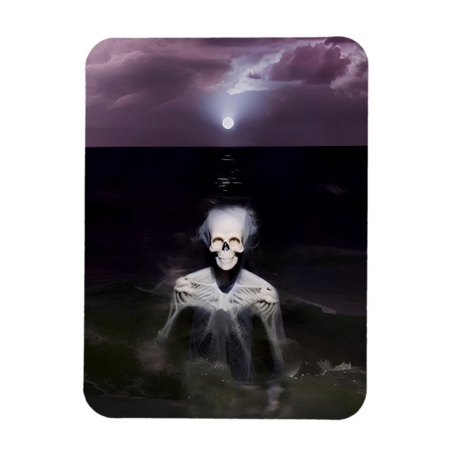 Ghost at Sea - Oil Painting Magnet (Vertical)