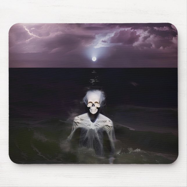 Ghost at Sea - Oil Painting Mouse Pad (Front)