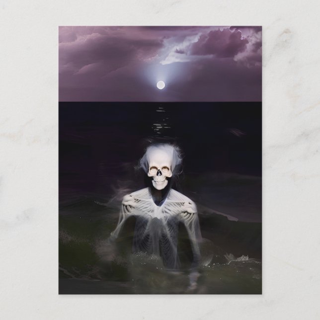 Ghost at Sea - Oil Painting Postcard (Front)