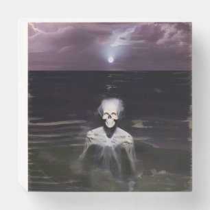 Ghost at Sea - Oil Painting Wooden Box Sign