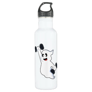 Ghost at Strength training with Dumbbells Stainless Steel Water Bottle