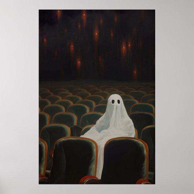 Ghost at the Theatre Art Print Spooky Broadway (Front)