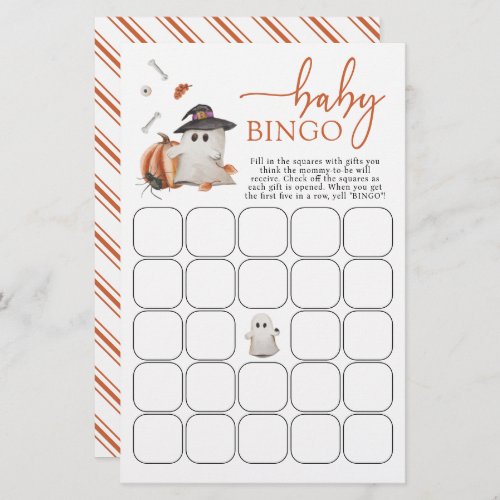 Ghost Baby Bingo Game