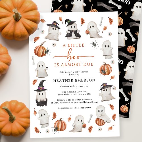 Ghost Baby Shower Invitation