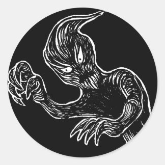 Ghost Badge Round Sticker