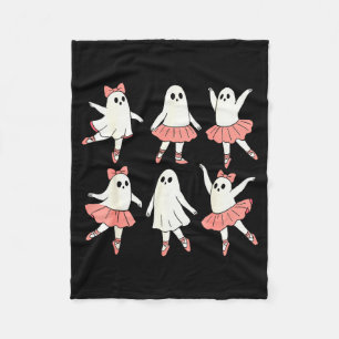 Ghost Ballerina Ballet Dance Teacher Halloween Cos Fleece Blanket
