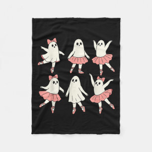 Ghost Ballerina Ballet Dance Teacher Halloween Cos Fleece Blanket