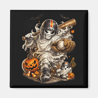 Ghost Baseball Halloween Fall Season Magnet