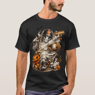 Ghost Baseball Halloween Fall Season T-Shirt