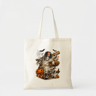 Ghost Baseball Halloween Fall Season Tote Bag