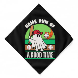 Ghost Baseball Player Halloween Bandana