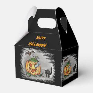 Ghost, Bat and Cat, Happy Halloween! Favor Boxes