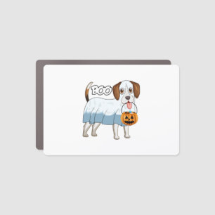 Ghost Beagle Halloween Dog Car Magnet