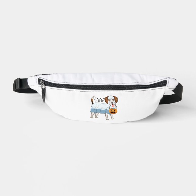Ghost Beagle Halloween Dog Fanny Pack (Front)