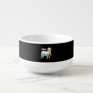 Ghost Beagle Halloween Dog Soup Mug