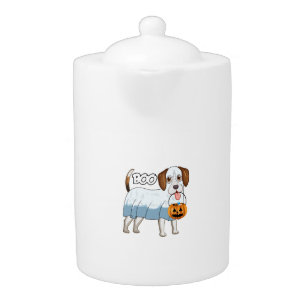 Ghost Beagle Halloween Dog Teapot