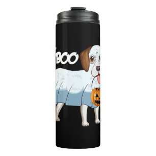 Ghost Beagle Halloween Dog Thermal Tumbler
