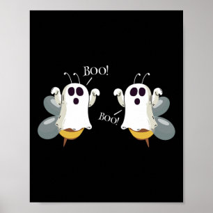Ghost Bees Saying Boo Fun Halloween Costume Women Poster