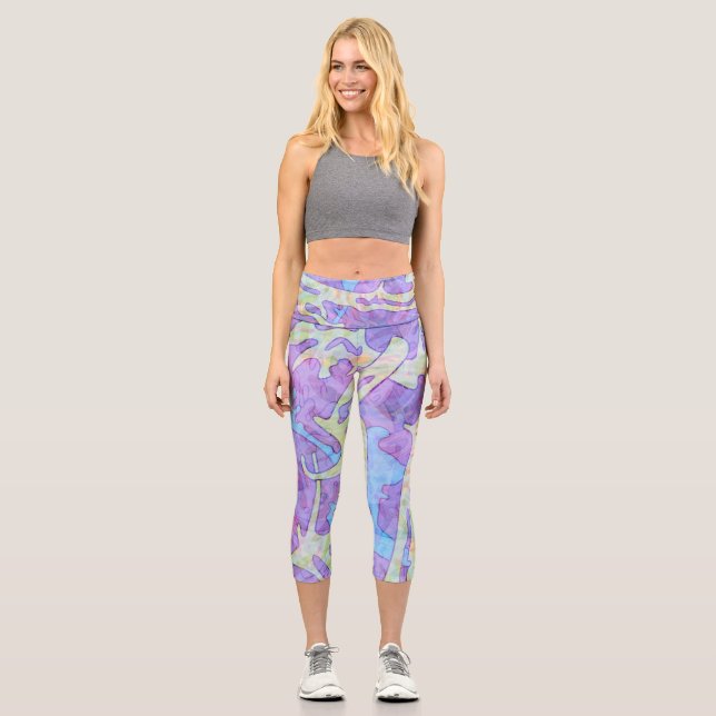 Ghost Bones Capri Leggings (Front)