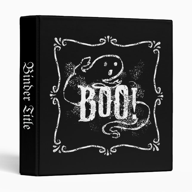 Ghost Boo 3 Ring Binder (Front/Spine)