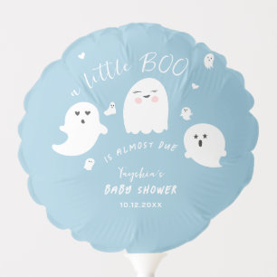 Ghost Boo Blue Boy Halloween Baby Shower Balloon