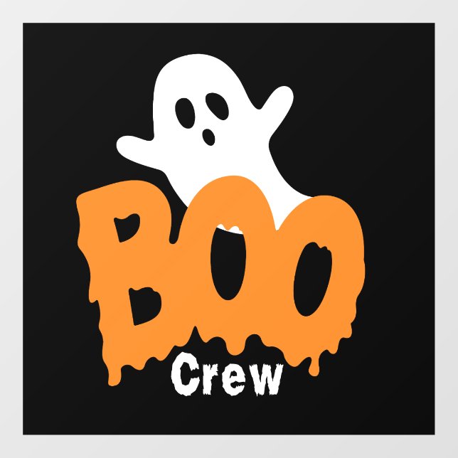 Ghost Boo Crew Halloween Window Cling (Sheet)