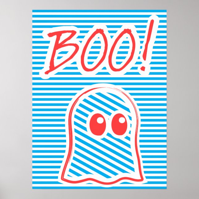 Ghost, Boo!, funny poster, typography poster, Poster (Front)