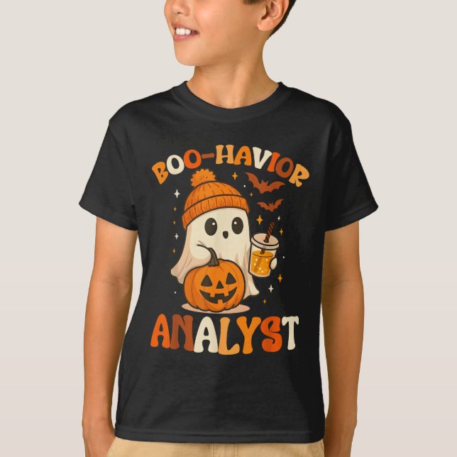 Ghost Boo Havior Yst Funny Halloween Behavior Ther T-Shirt (Front)