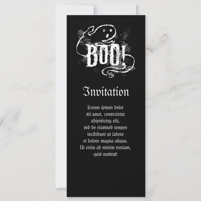 Ghost Boo Invitation (Front)