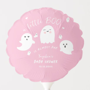 Ghost Boo Pink Girl Halloween Baby Shower Balloon