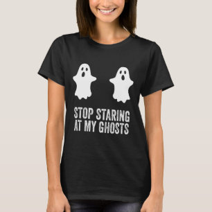 Ghost Boo Stop Staring At My Ghosts Breast Bikini T-Shirt