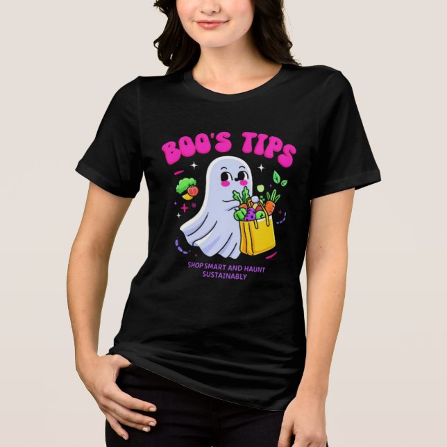 ghost, boo Tri-Blend shirt (Front)