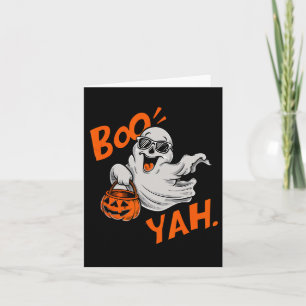 Ghost Boo Yah Funny Halloween Shirt Spooky Booyah  Card