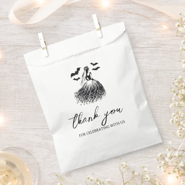 Ghost Bride Bridal Shower Favor Bag (Clipped)