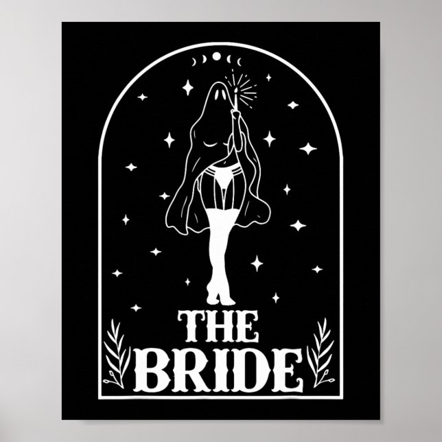Ghost Bride Coven Gothic Halloween Wedding Bachelo Poster (Front)