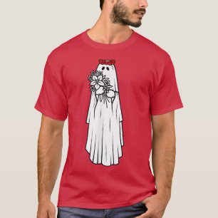 Ghost Bride Lazy Halloween Costume Funny Spirit Gh T-Shirt