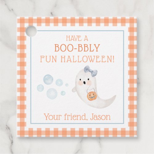 Ghost Bubbles Halloween Boo_bbly Trick or Treat  F Favor Tags