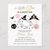 Ghost Budget Halloween Baby Shower Invitation (Front)