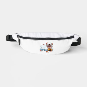 Ghost Bulldog Halloween Dog Fanny Pack