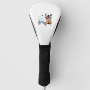 Ghost Bulldog Halloween Dog Golf Head Cover