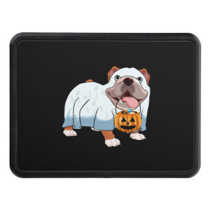 Ghost Bulldog Halloween Dog Hitch Cover