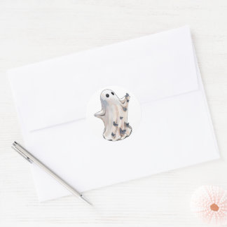 Ghost butterfly stickers Halloween