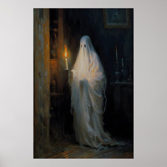 Ghost by Candlelight, Vintage Poster, Art Poster (Front)