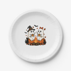Ghost Campfire Halloween Paper Plates