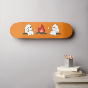 Ghost Campfire Halloween Skateboard