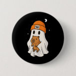 Ghost Capybara Halloween Animal Lover Beenie Hat B Button