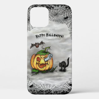 Ghost , Cat , Bat and Pumpkin , Happy Halloween! iPhone 12 Pro Case